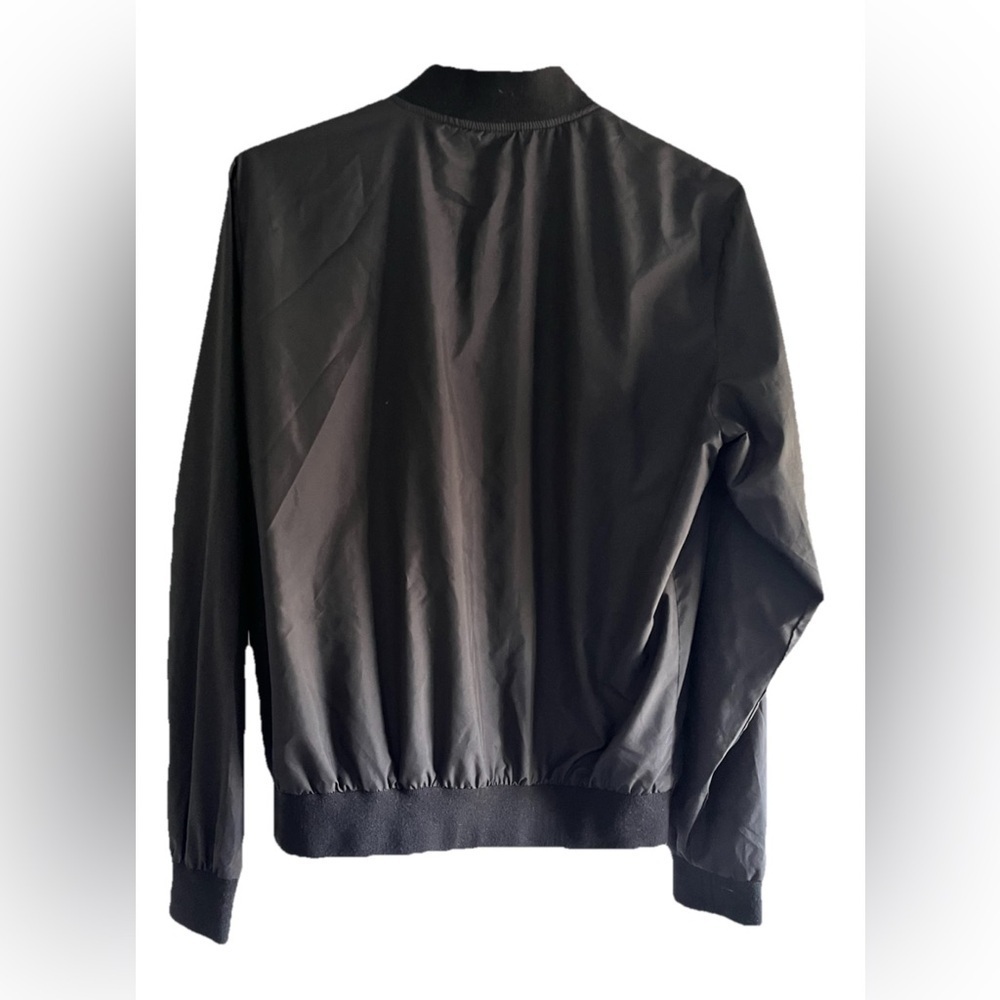Brandy Melville Black Bomber Jacket O/S Snaps - Picture 2 of 5